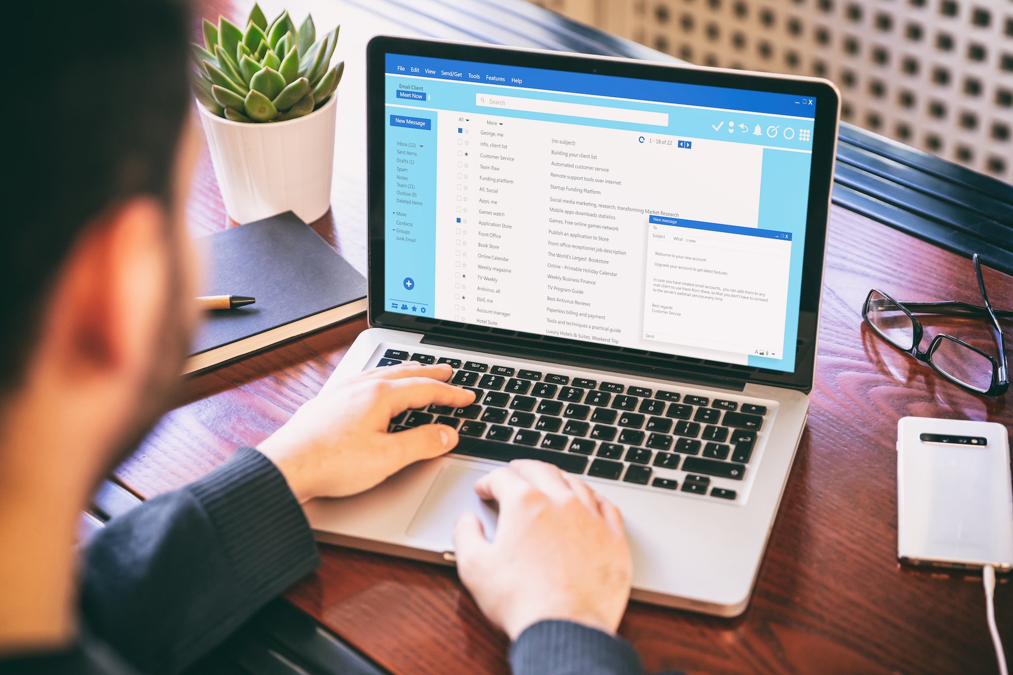 What Are The Benefits of Personalization in Email Marketing? email message communication computer user work with a client mail list