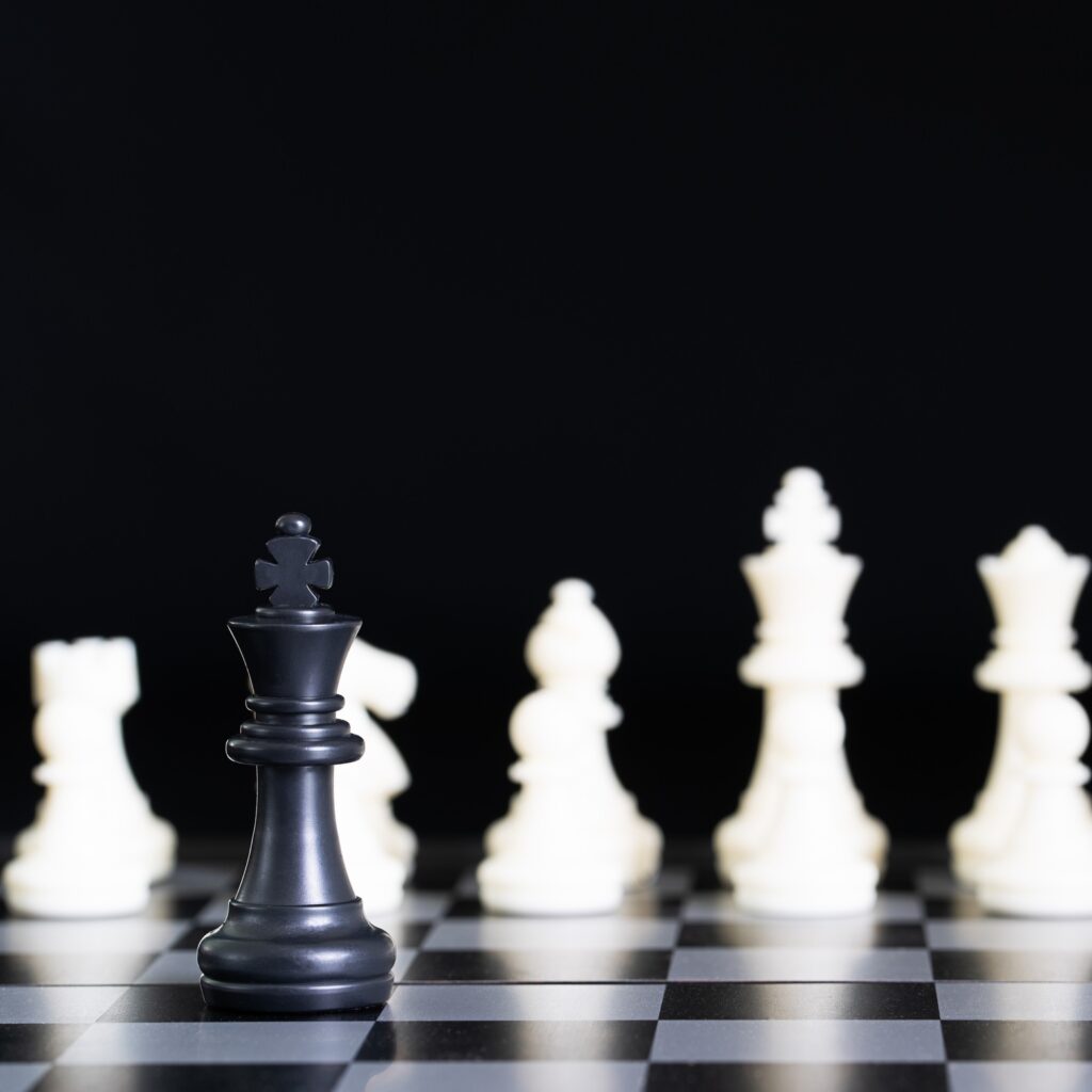 Chess pieces on chessboard-9